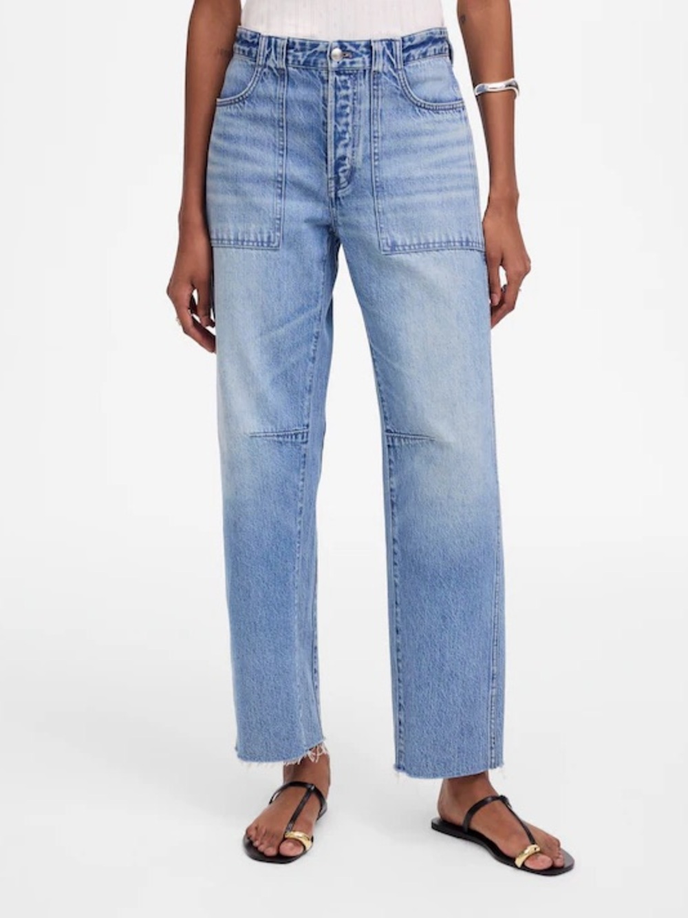 Madewell Darted Barrel-Leg Jean